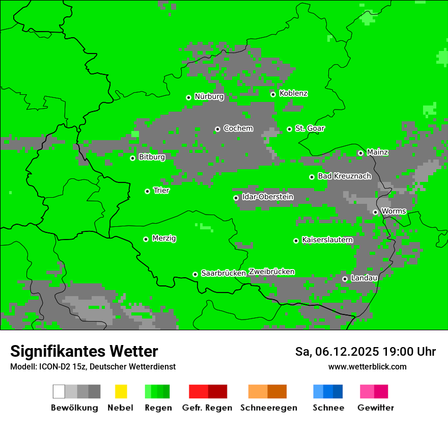 Modellkarten Signifikantes Wetter