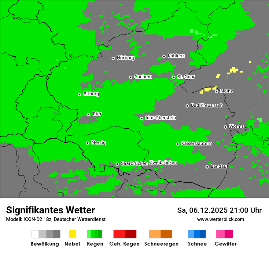 Modellkarten Signifikantes Wetter