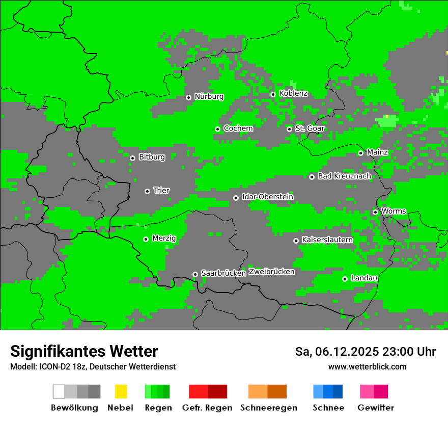 Modellkarten Signifikantes Wetter