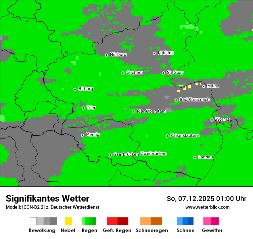 Modellkarten Signifikantes Wetter
