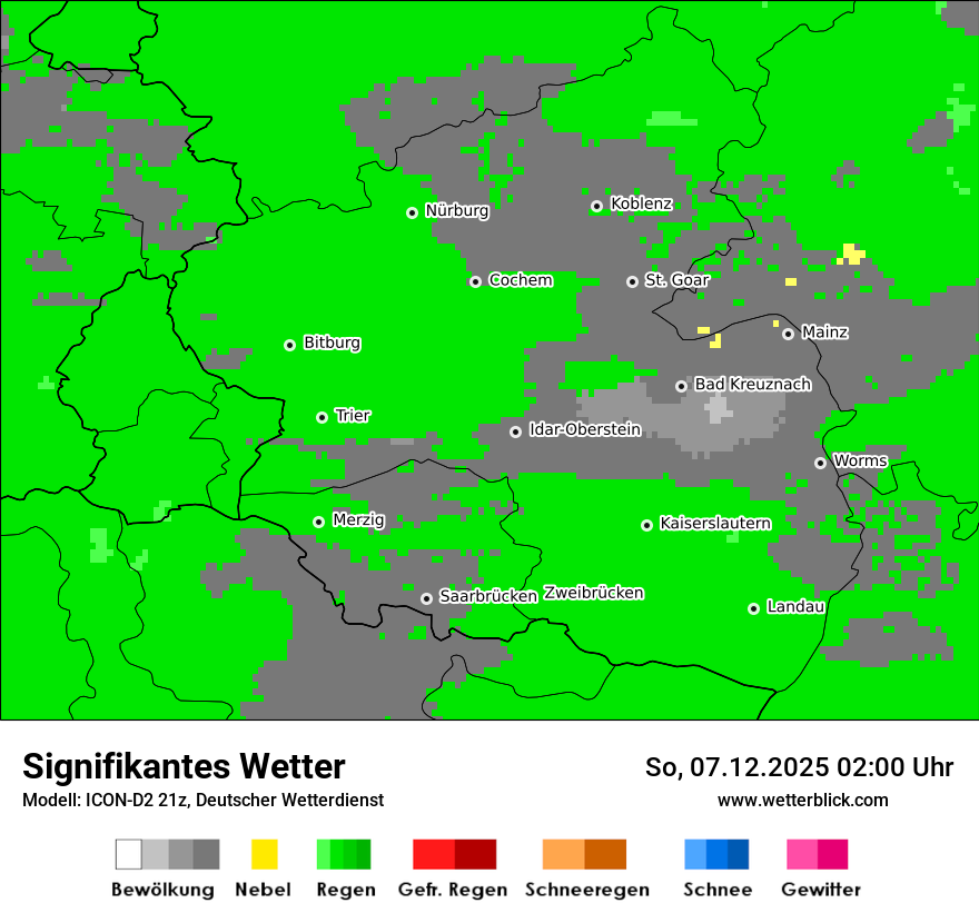 Modellkarten Signifikantes Wetter