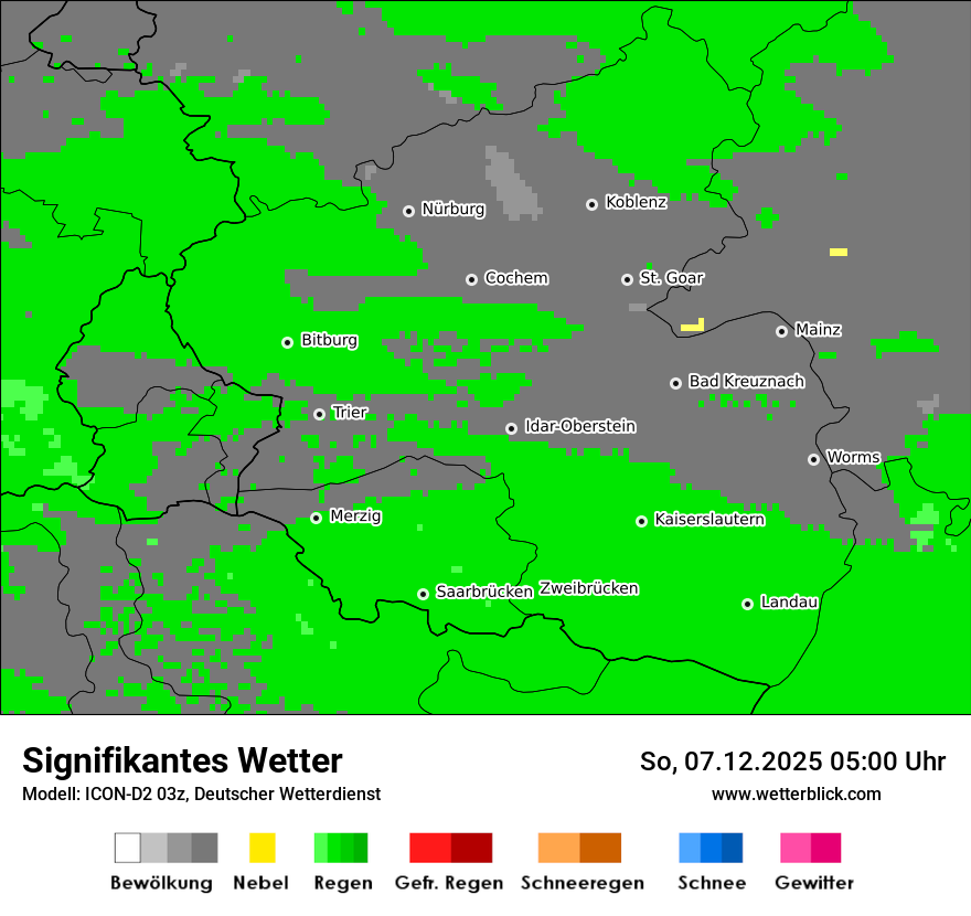 Modellkarten Signifikantes Wetter