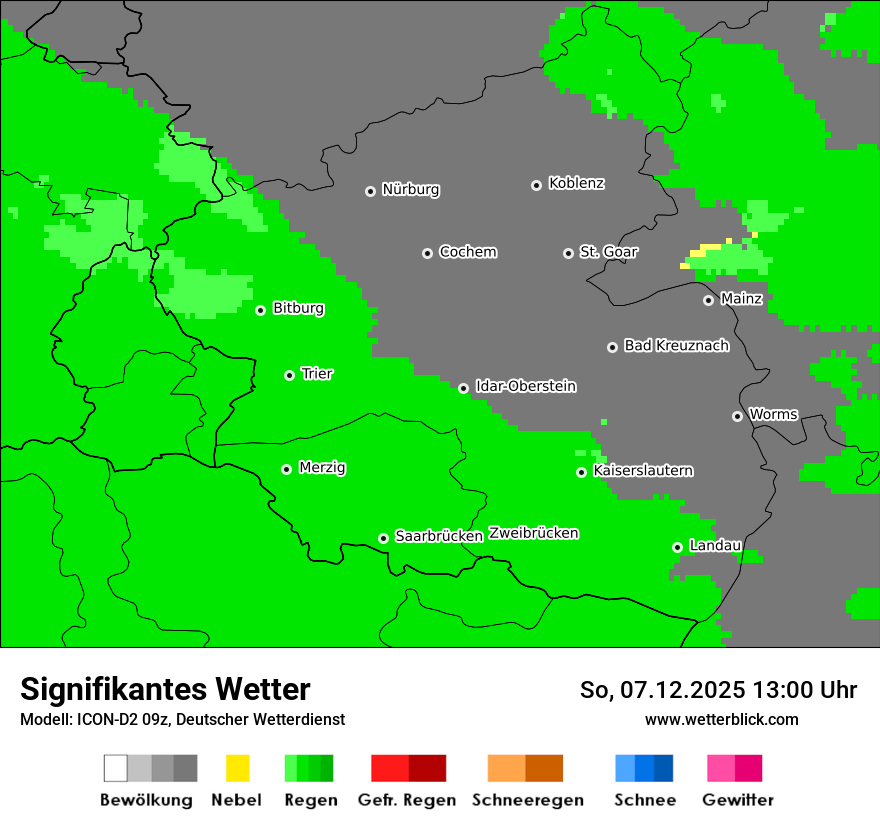 Modellkarten Signifikantes Wetter