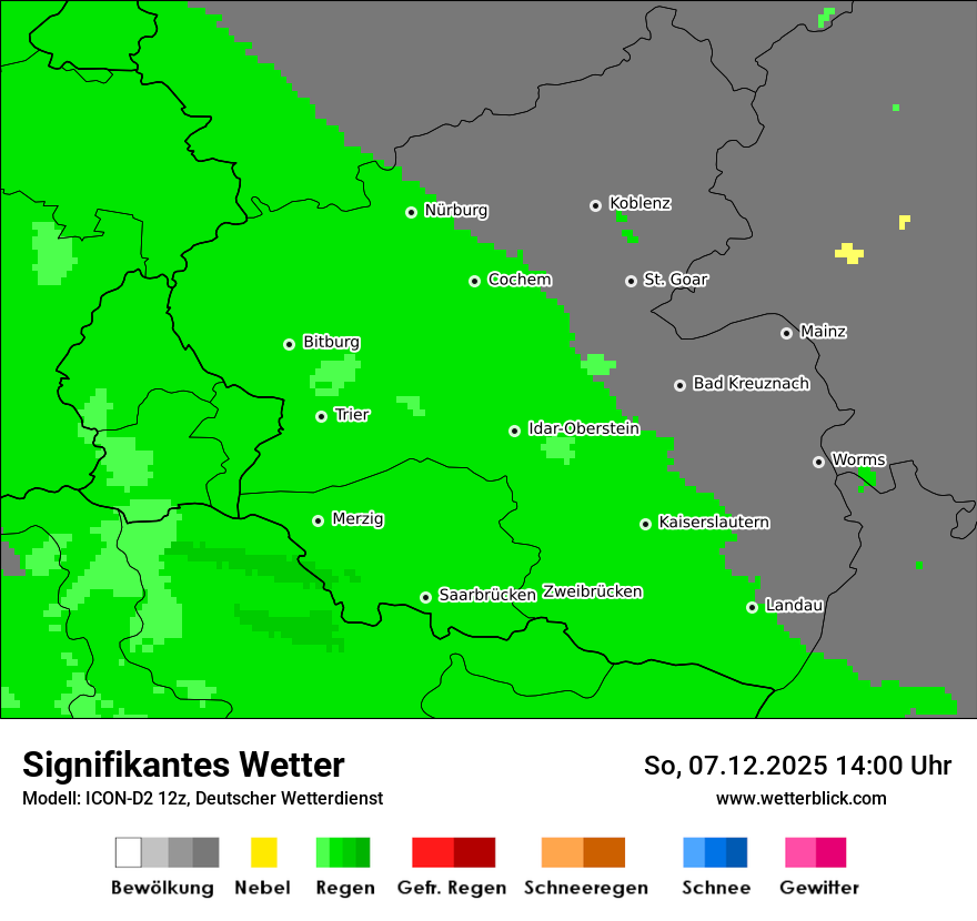 Modellkarten Signifikantes Wetter