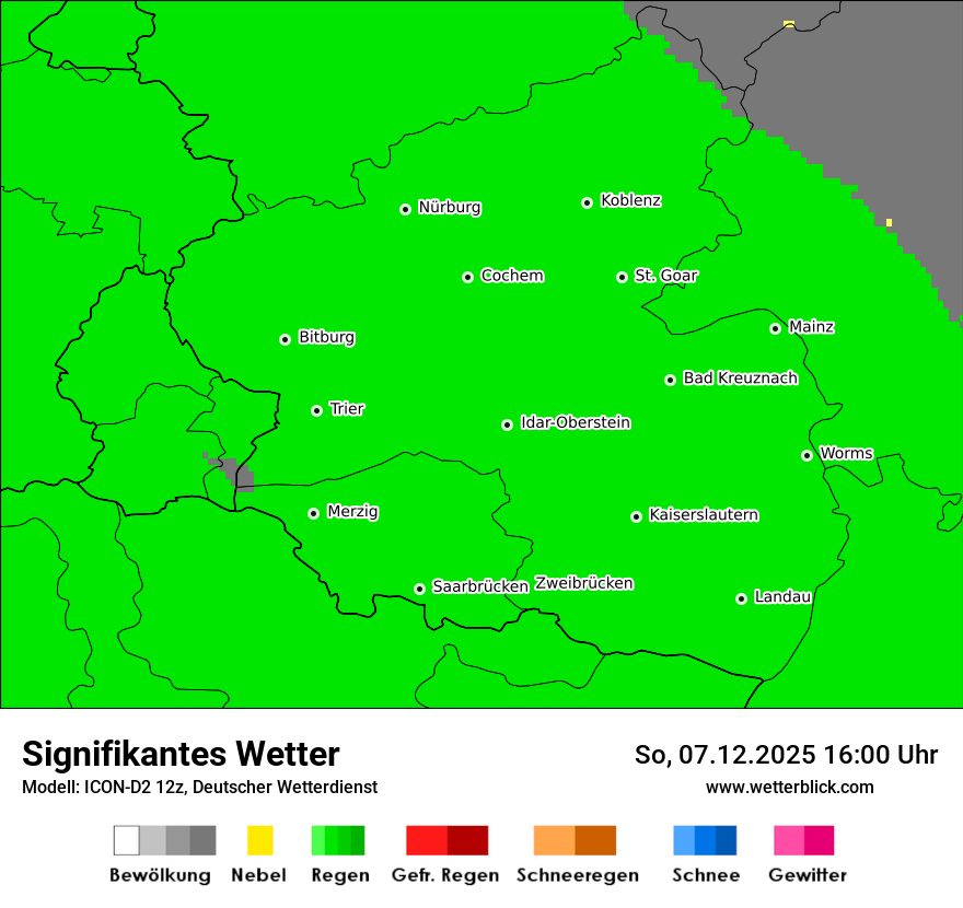 Modellkarten Signifikantes Wetter