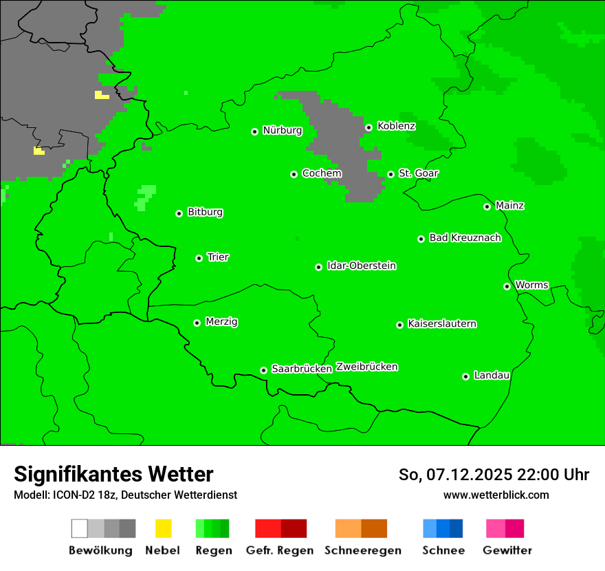 Modellkarten Signifikantes Wetter