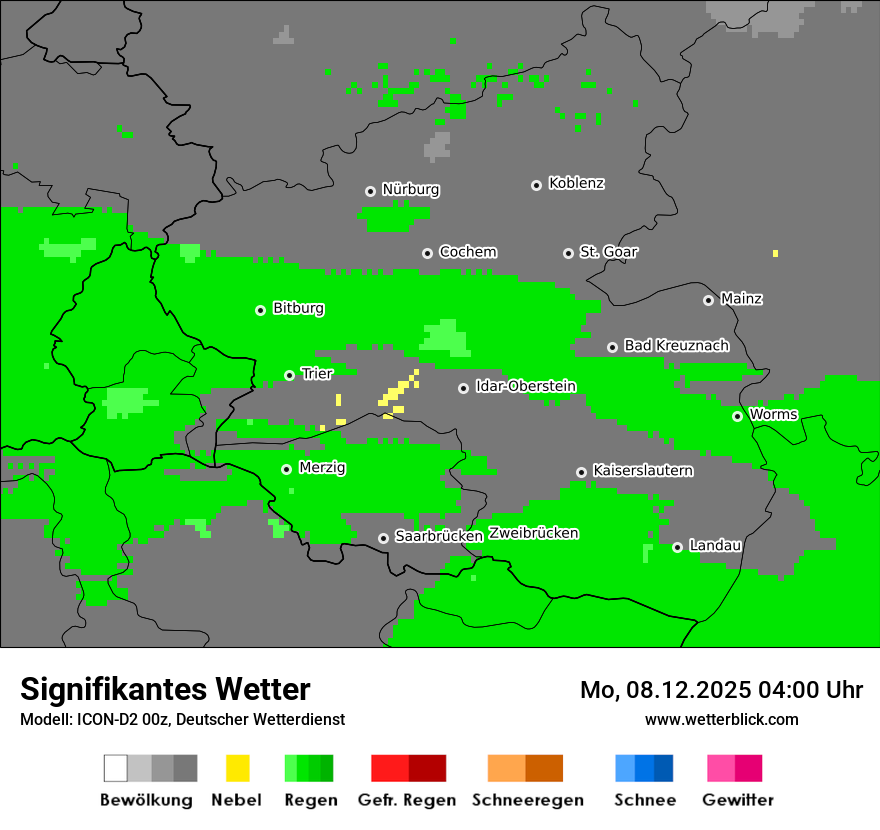Modellkarten Signifikantes Wetter