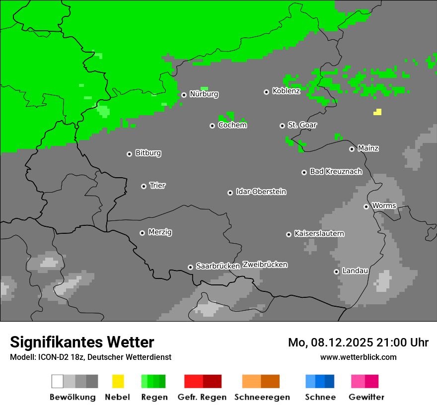 Modellkarten Signifikantes Wetter