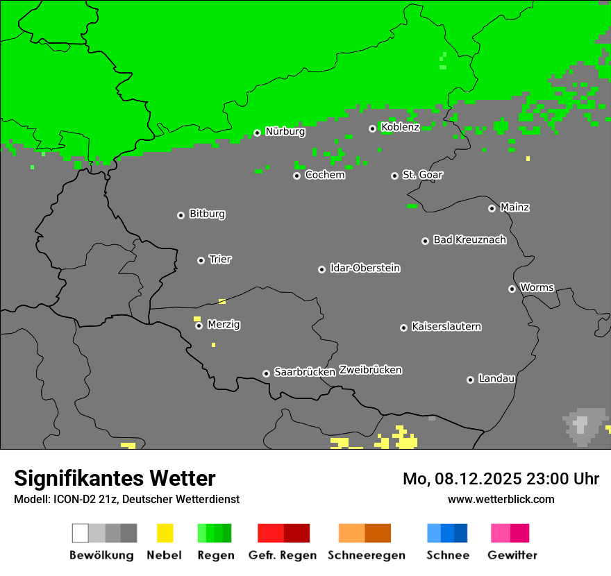 Modellkarten Signifikantes Wetter