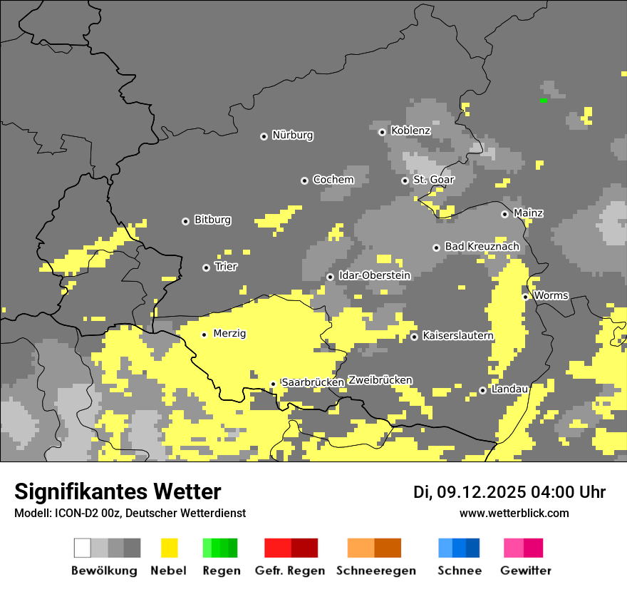 Modellkarten Signifikantes Wetter