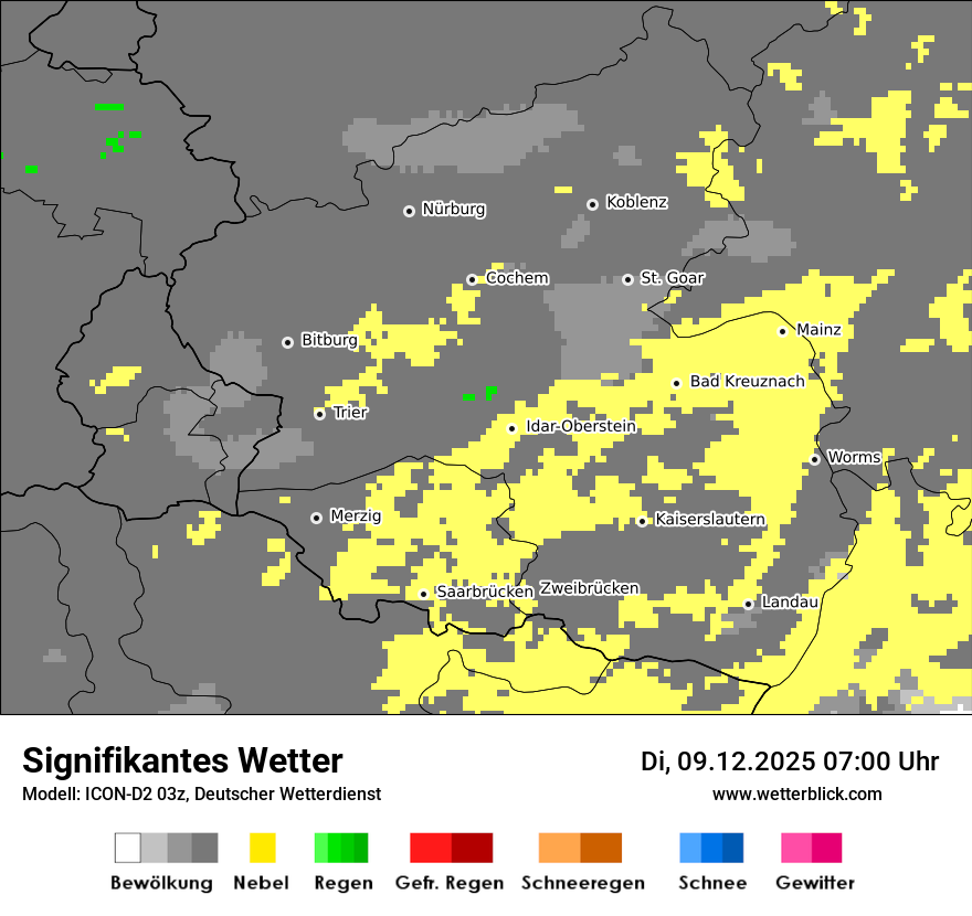 Modellkarten Signifikantes Wetter