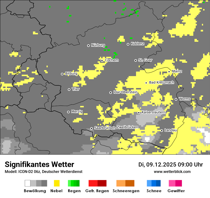 Modellkarten Signifikantes Wetter
