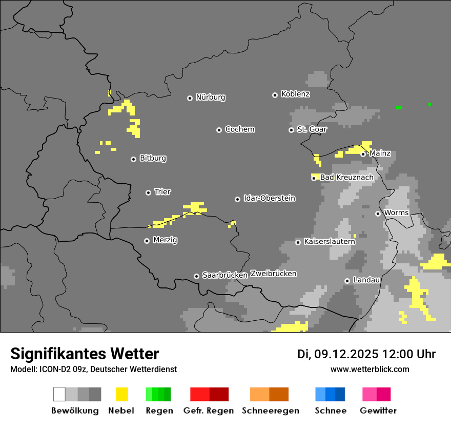 Modellkarten Signifikantes Wetter