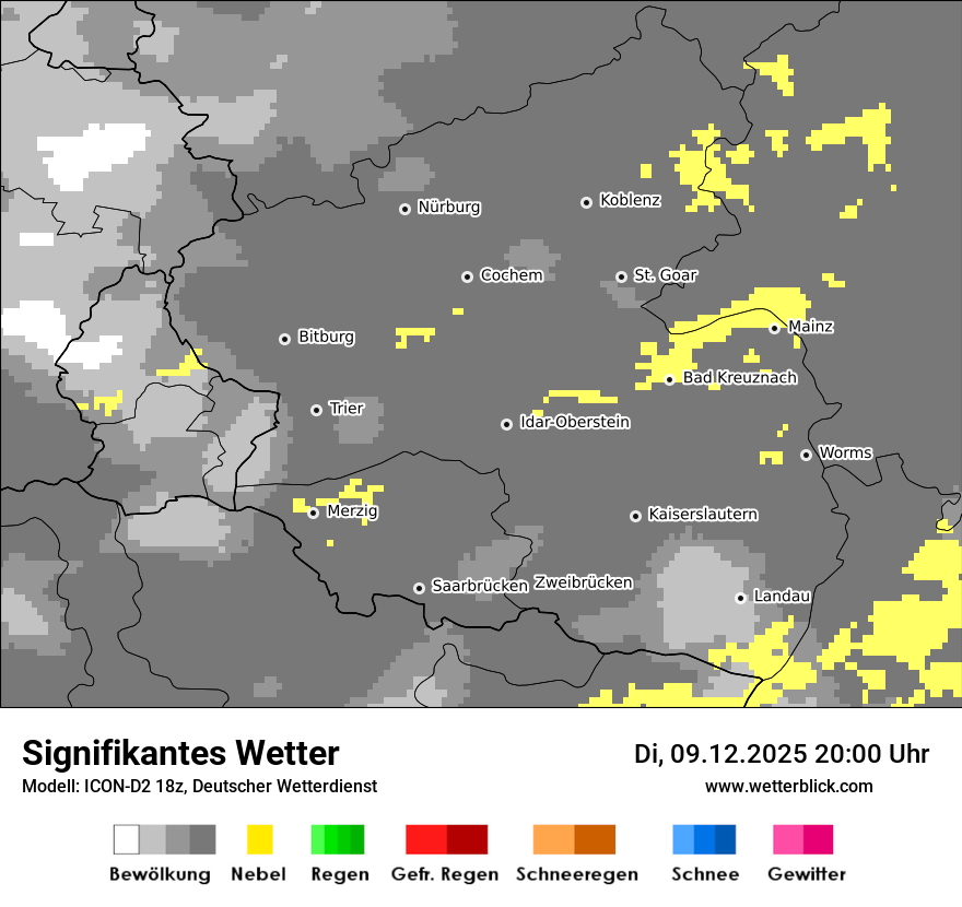 Modellkarten Signifikantes Wetter