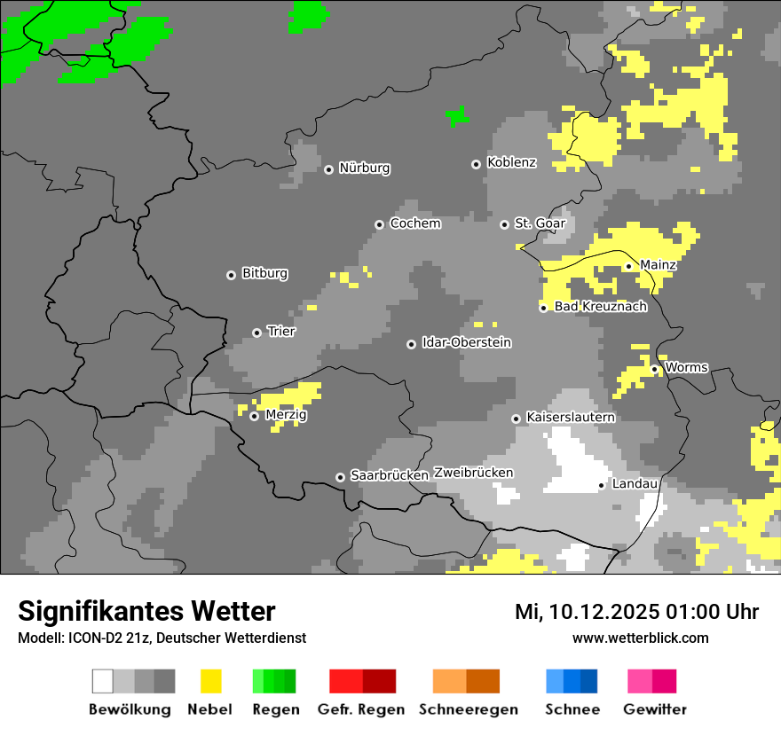 Modellkarten Signifikantes Wetter