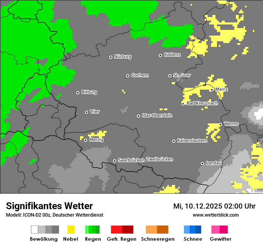 Modellkarten Signifikantes Wetter
