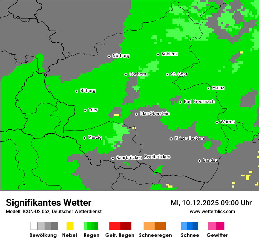 Modellkarten Signifikantes Wetter