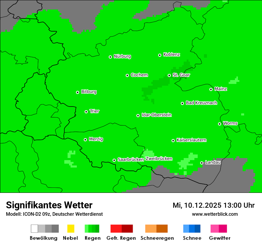 Modellkarten Signifikantes Wetter