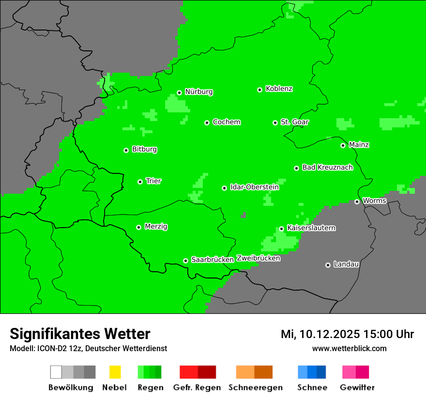 Modellkarten Signifikantes Wetter