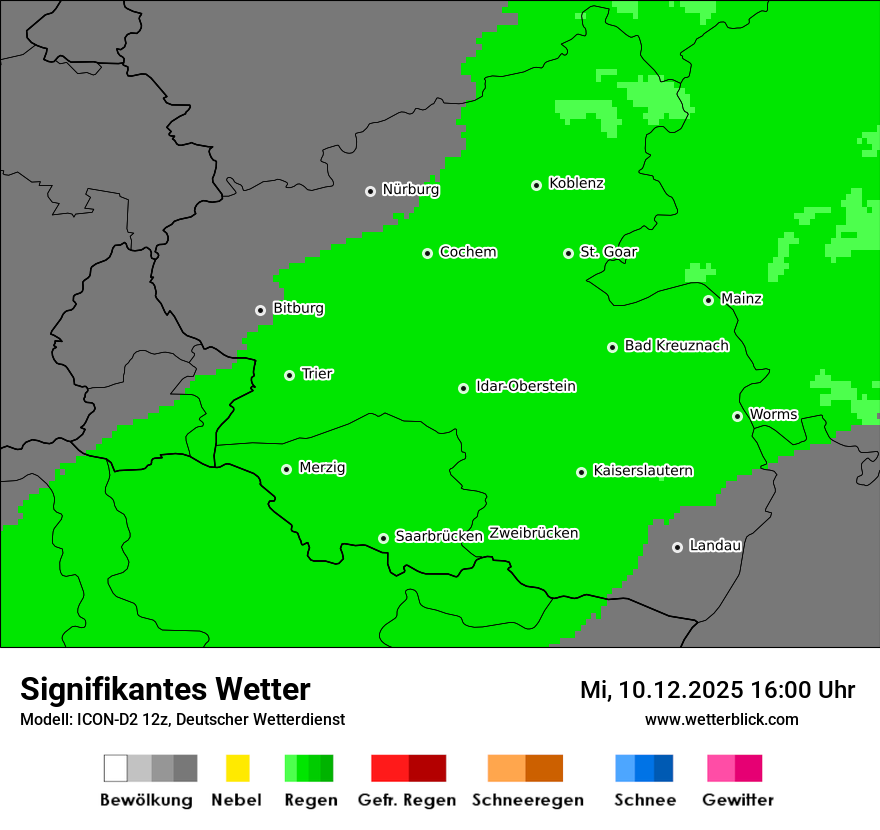 Modellkarten Signifikantes Wetter