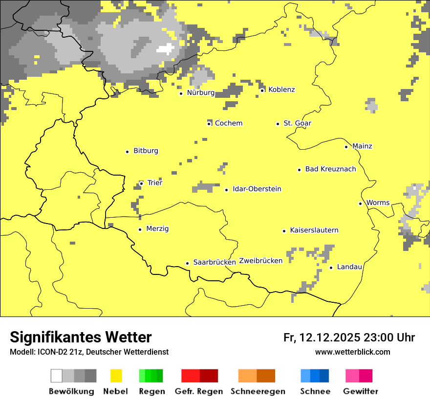 Modellkarten Signifikantes Wetter