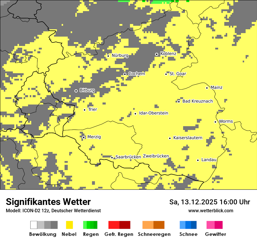 Modellkarten Signifikantes Wetter