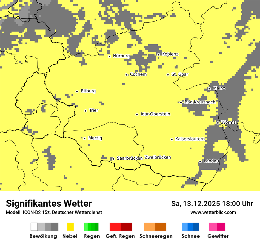 Modellkarten Signifikantes Wetter