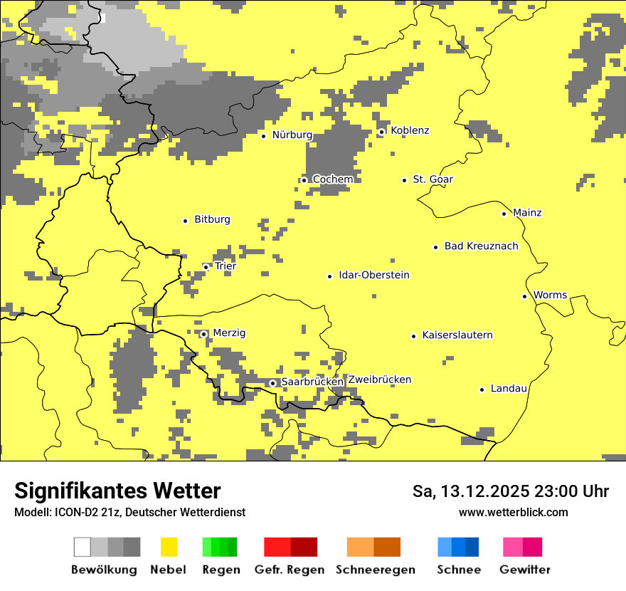 Modellkarten Signifikantes Wetter