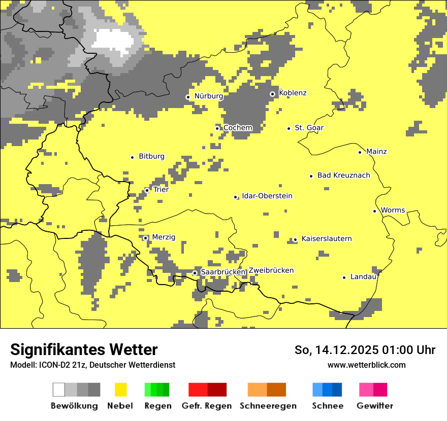 Modellkarten Signifikantes Wetter