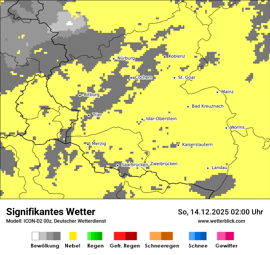 Modellkarten Signifikantes Wetter