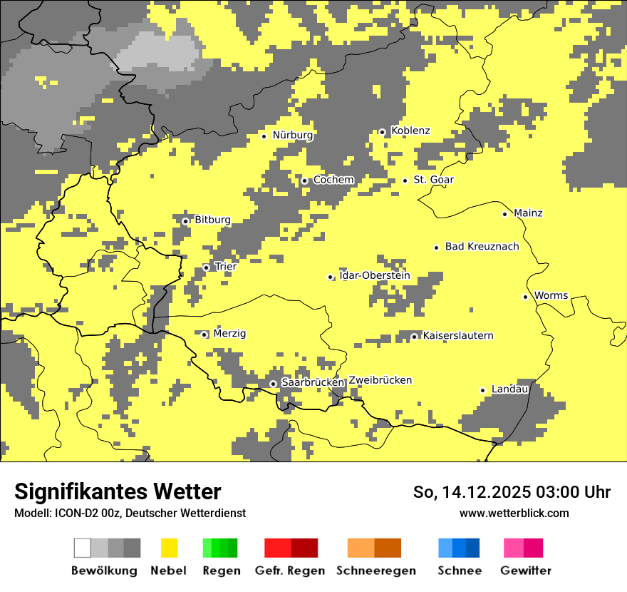 Modellkarten Signifikantes Wetter