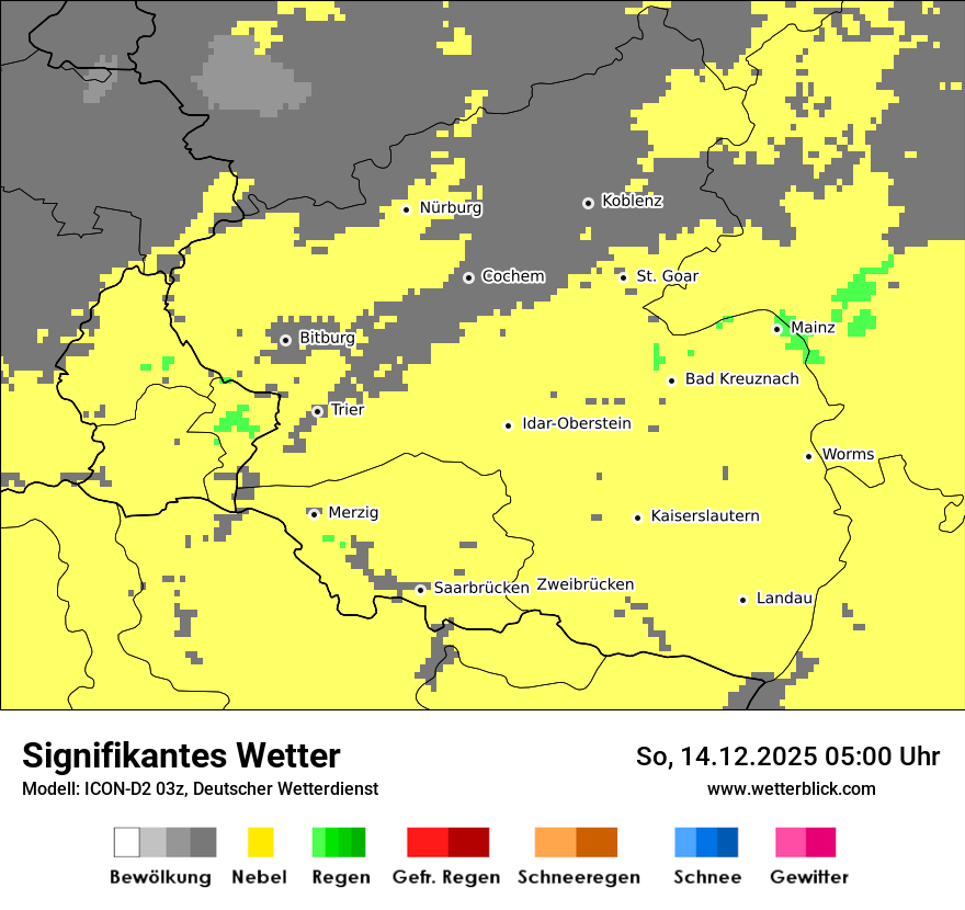 Modellkarten Signifikantes Wetter