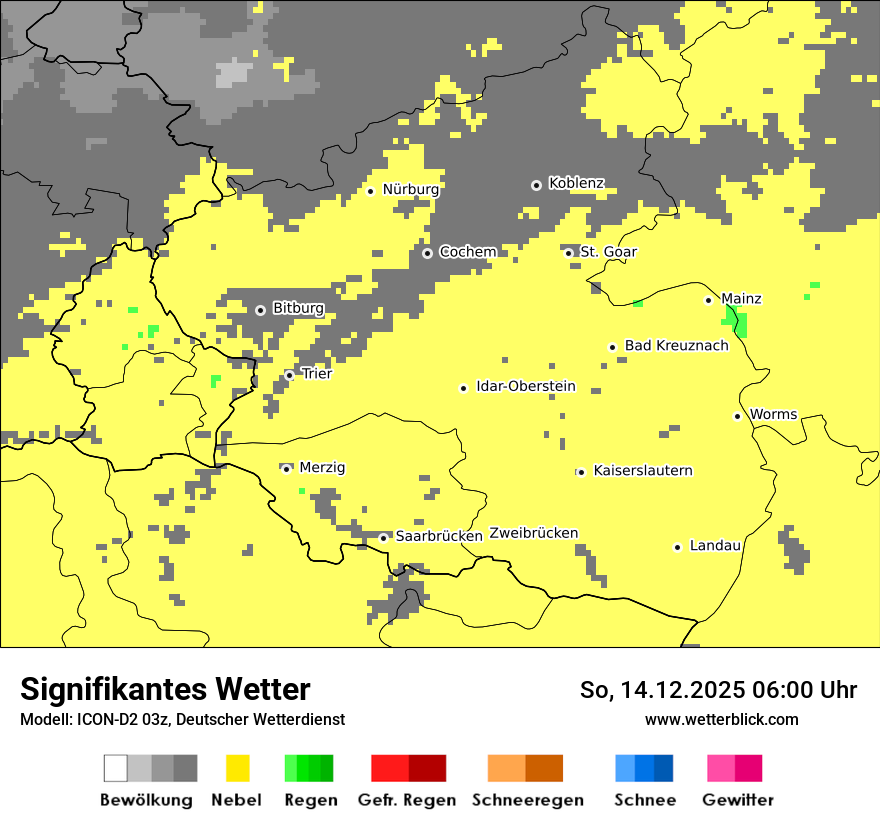 Modellkarten Signifikantes Wetter