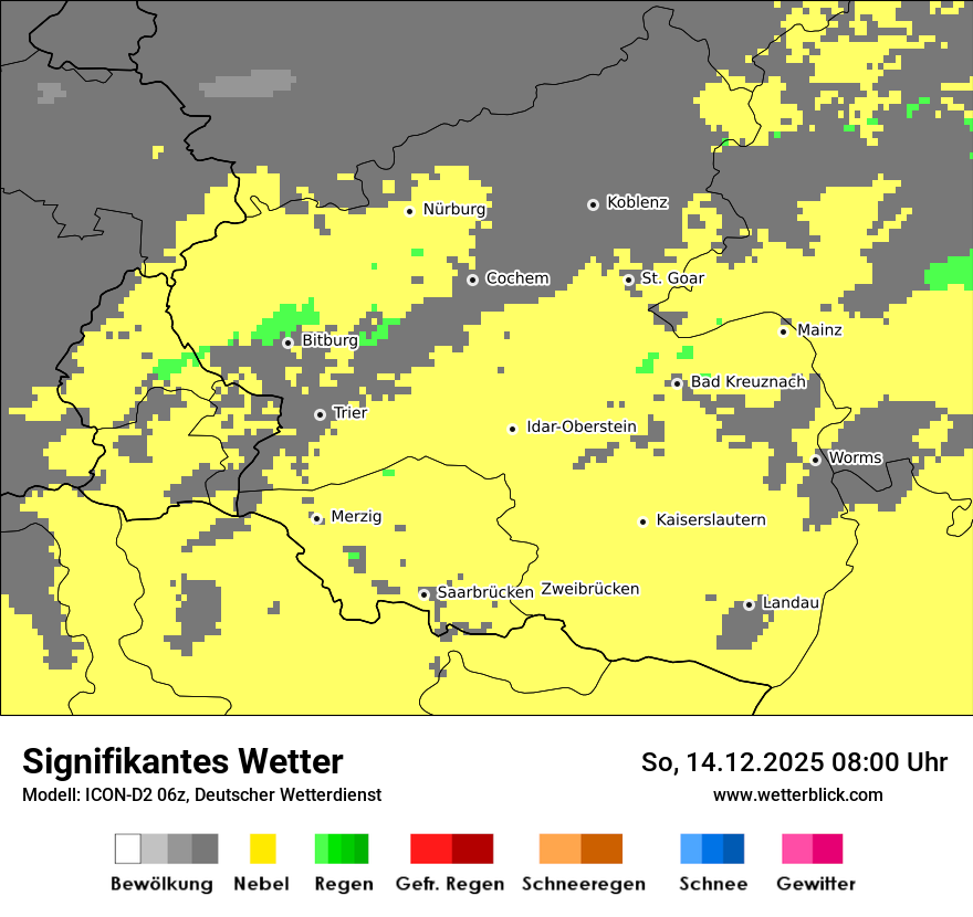 Modellkarten Signifikantes Wetter
