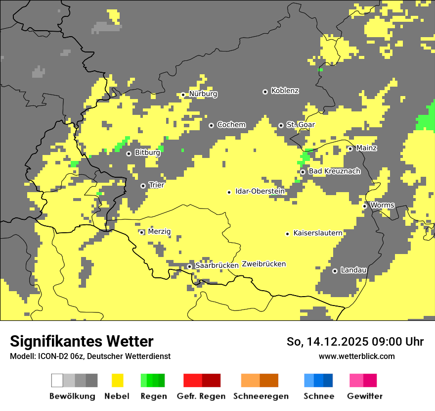 Modellkarten Signifikantes Wetter