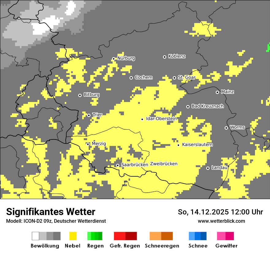 Modellkarten Signifikantes Wetter