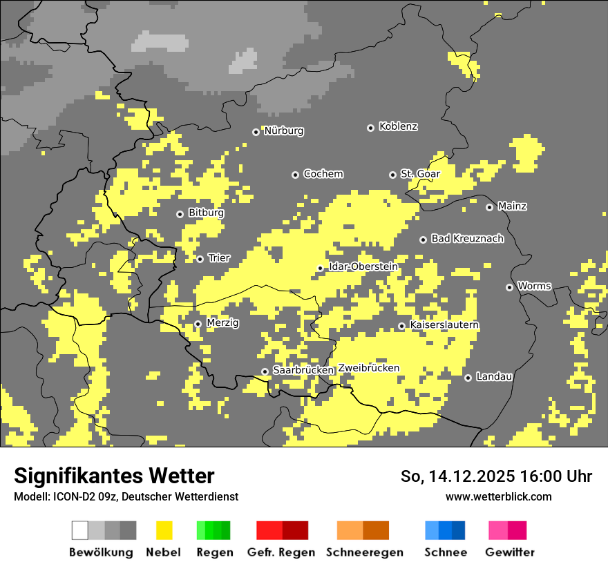 Modellkarten Signifikantes Wetter