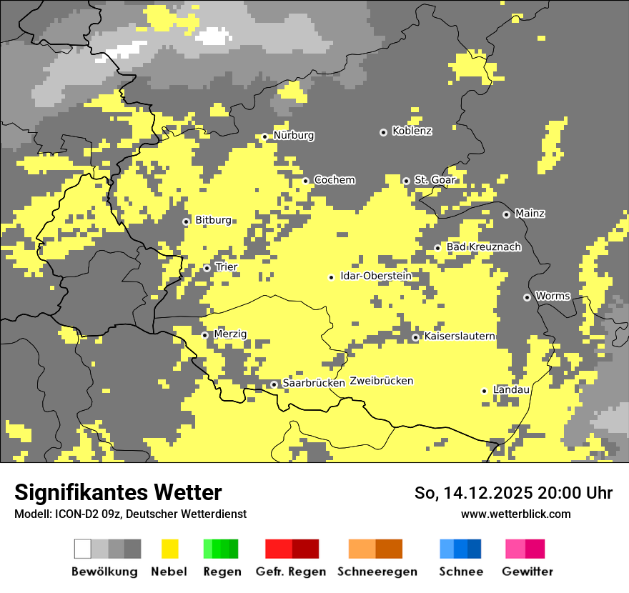 Modellkarten Signifikantes Wetter