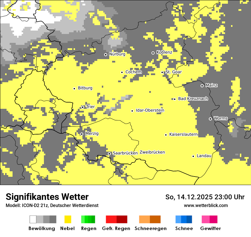Modellkarten Signifikantes Wetter