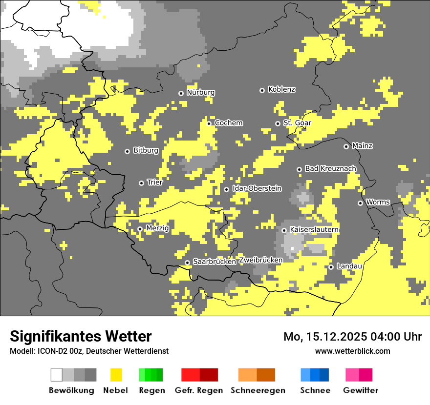 Modellkarten Signifikantes Wetter
