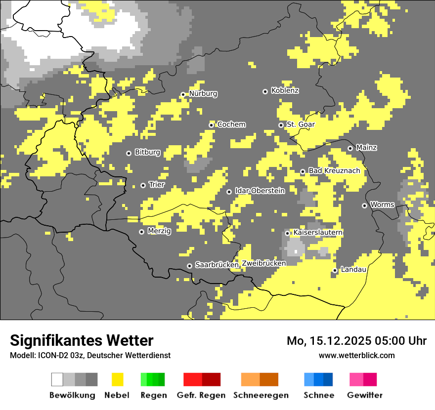 Modellkarten Signifikantes Wetter