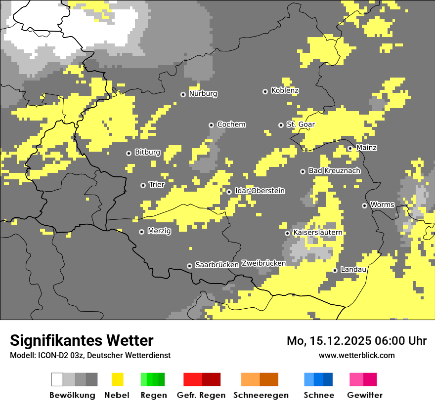 Modellkarten Signifikantes Wetter
