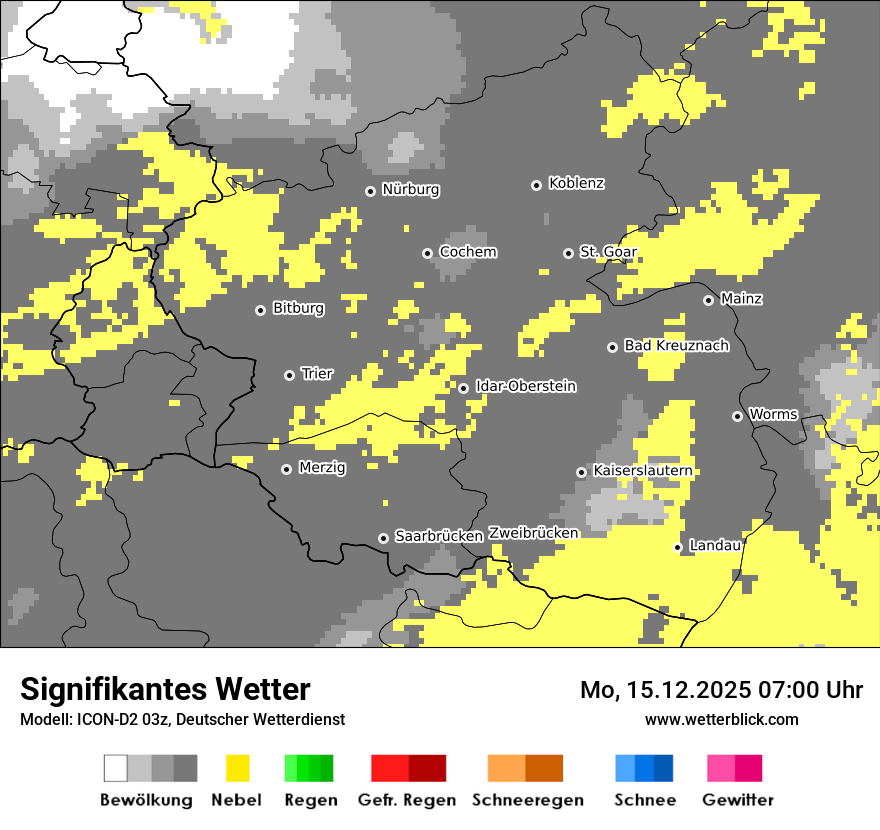 Modellkarten Signifikantes Wetter