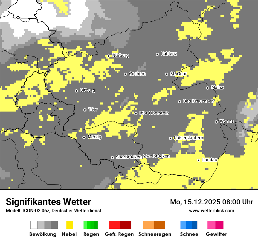 Modellkarten Signifikantes Wetter