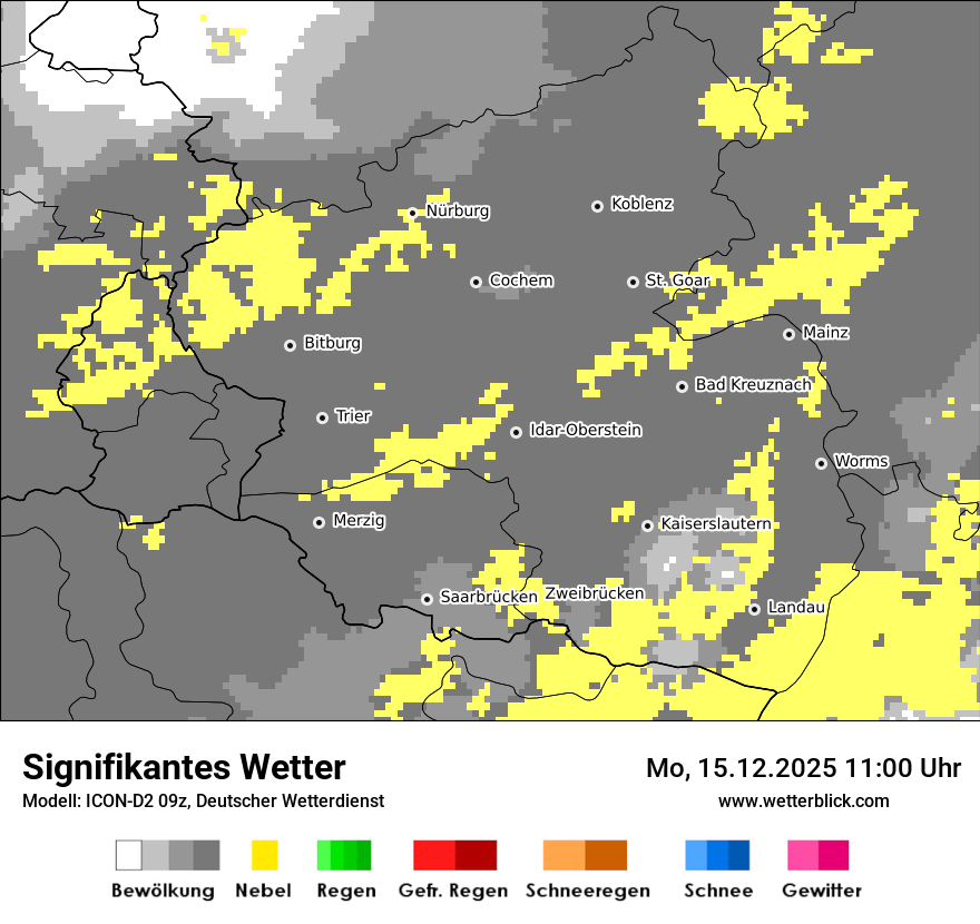 Modellkarten Signifikantes Wetter