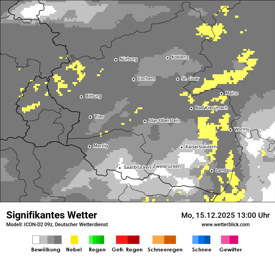 Modellkarten Signifikantes Wetter