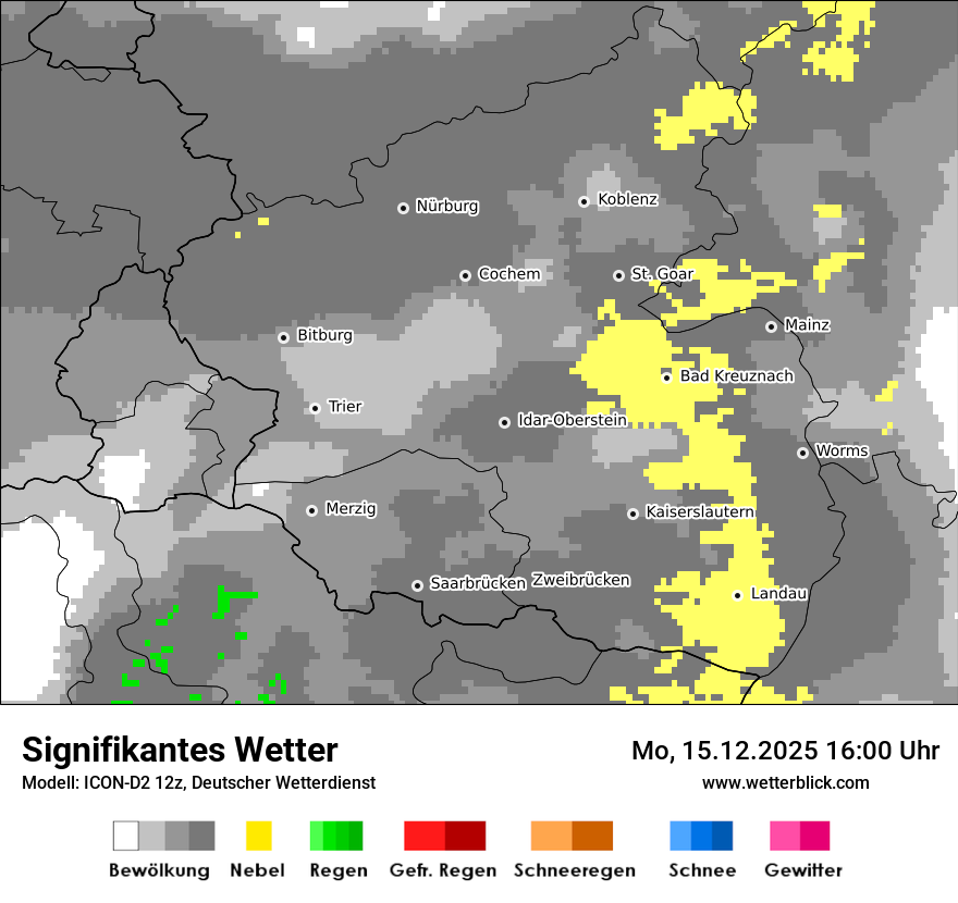Modellkarten Signifikantes Wetter