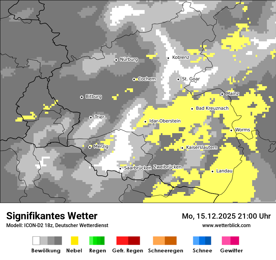 Modellkarten Signifikantes Wetter