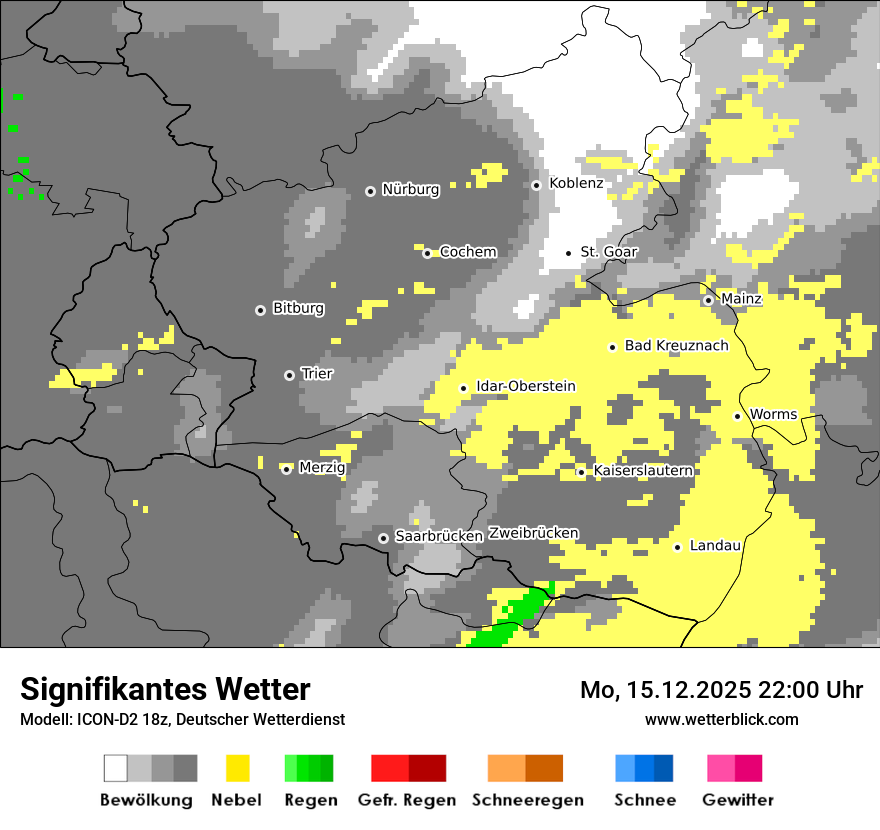Modellkarten Signifikantes Wetter