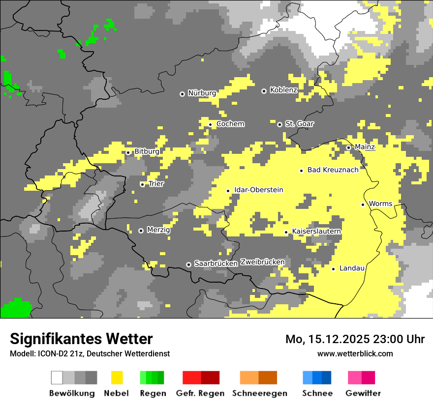 Modellkarten Signifikantes Wetter
